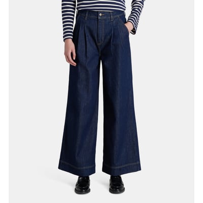 Jean ample keman à pinces en denim coton bio JODHPUR