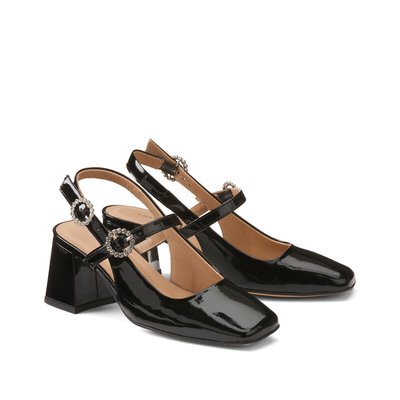 Dinane Slingback Mary Janes in Leather COSMOPARIS