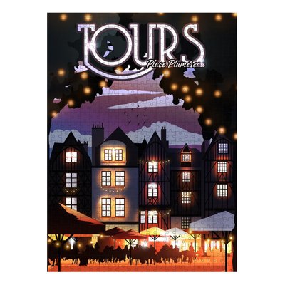 Puzzle Tours - Place Plum'   500 pièces L'AFFICHERIE