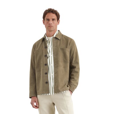 Veste chemise regular en cuir de chèvre souple MARC O'POLO