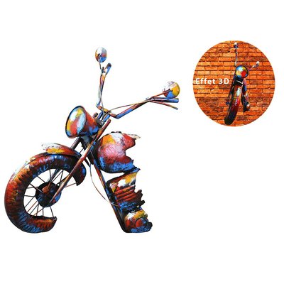 Décoration murale en métal moto PIER IMPORT