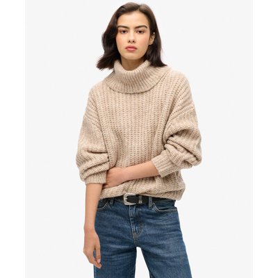 Pull côtelé brossé à col ample SUPERDRY