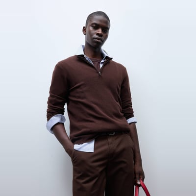 Pull col camionneur en mélange laine et cachemire MONOPRIX