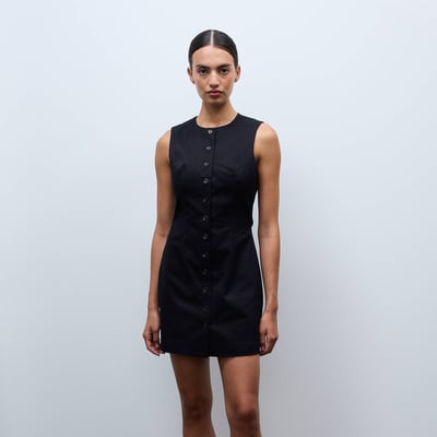 Robe courte sans manches contenant du coton MONOPRIX