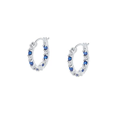 Créoles en argent 925 et oxyde de zirconium CLEOR