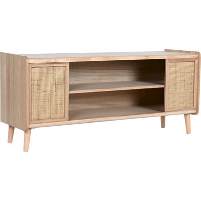 Meuble TV en bois et rotin, élégance naturelle RECOLLECTION