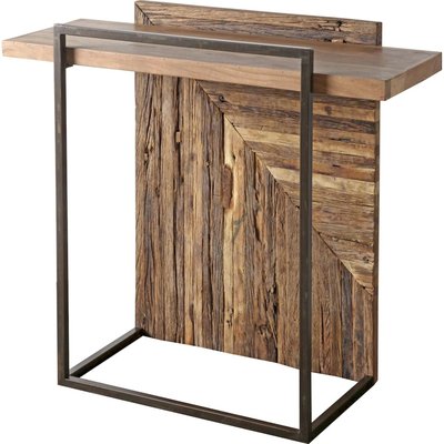 Console design bois recyclé et métal style naturel industriel RECOLLECTION