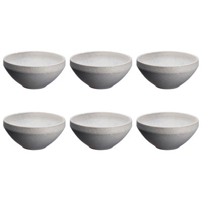 Lot de 6 grands bols en grès, STONE BJORN