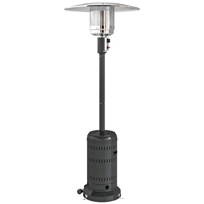 Chauffage d'extérieur Aluminium Noir OUTSUNNY