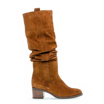 Bottes velours marron La Redoute