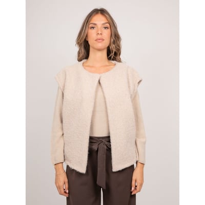 Gilet Sans Manches Maille Bouclée Ujara DONA LISA