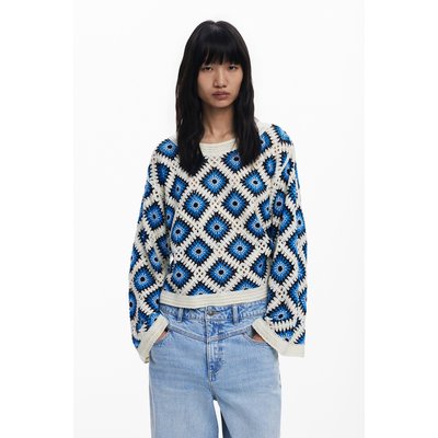 Pull crochet multicolore DESIGUAL