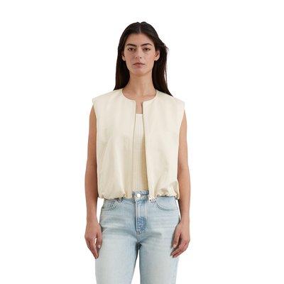 Gilet blouson relaxed cropped en mélange de coton organique MARC O'POLO