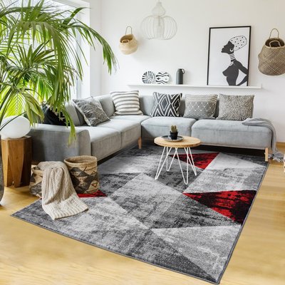 Tapis salon et chambre tissé motif géométrique SOLTAM UN AMOUR DE TAPIS