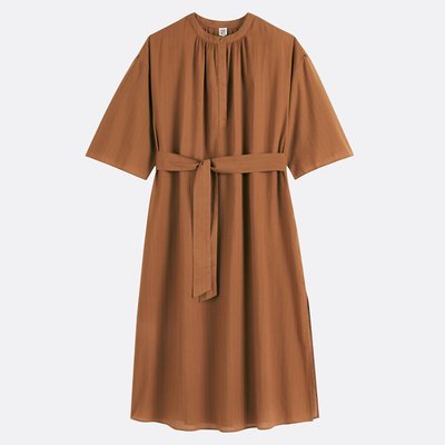 Robe longue rayée à col rond, manches 3/4 LA REDOUTE COLLECTIONS
