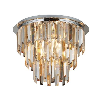 3 Tier Chrome and Glass Prisms Ceiling Light SO'HOME