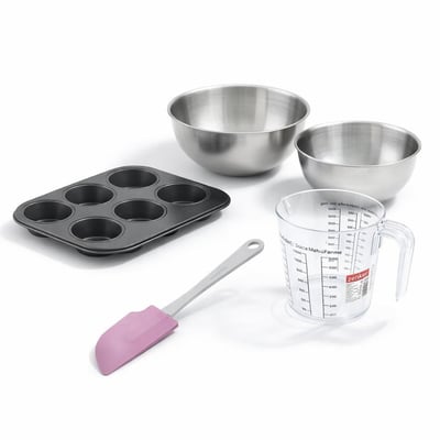 Set pâtisserie moule à muffins 6 empreintes 28 cm, 2 bols ZENKER