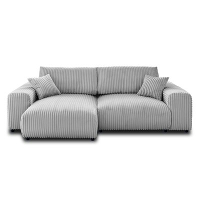 Canapé d'Angle réversible en Velours grosses côtes 4 places - GARANCE LISA DESIGN
