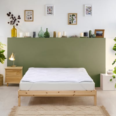 Surmatelas Confort ANTI-ACARIENS BLEU CALIN