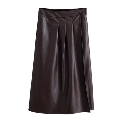 Jupe kilt mi-longue en similicuir NEXT
