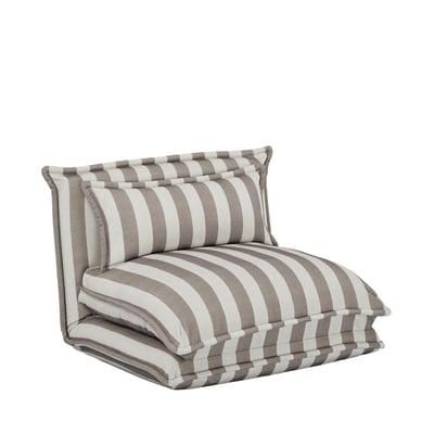 Chauffeuse convertible 1 place en tissu rayé - NALA DRAWER
