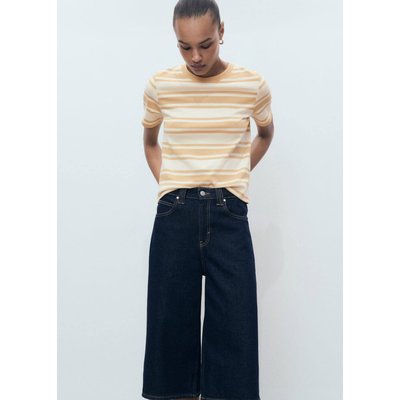 T-shirt coton col contrastant MANGO