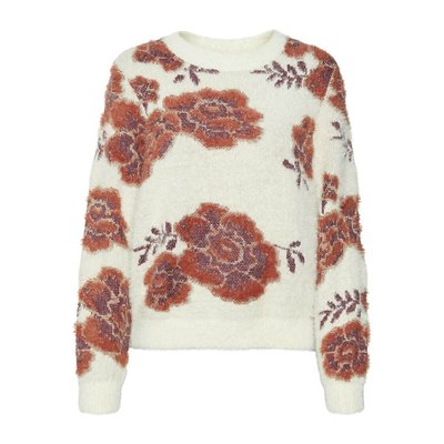 Pull fleuri col rond VERO MODA