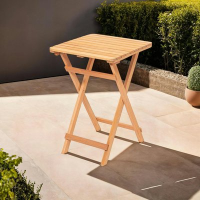 Petite table de jardin pliante en bois 50 cm SORA PIER IMPORT