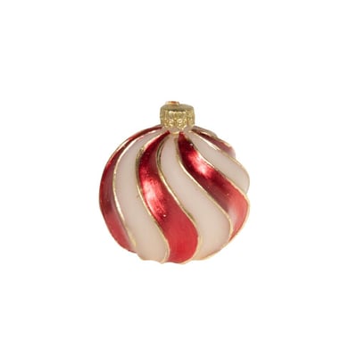 Bougie boule de Noël twist 10 cm en cire AMADEUS