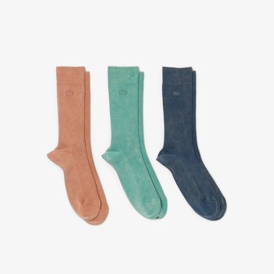 Lot de 3 chaussettes coton côtelé LACOSTE