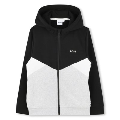 Cardigan zippé à capuche BOSS KIDSWEAR