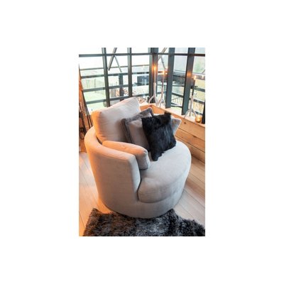 Fauteuil pivotant à 360° en tissu - ANGEL HELLIN, DEPUIS 1862