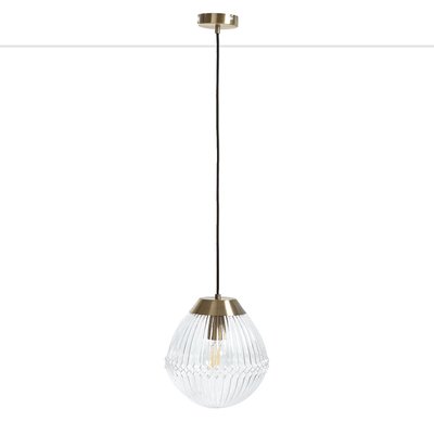 Lámpara de techo de latón y vidrio estriado Ø26 cm, Ari LA REDOUTE INTERIEURS