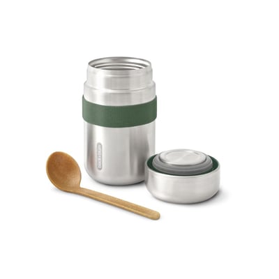 Food flask stainless steel new olive 400 ml BLACK + BLUM