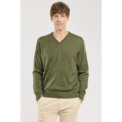Pull col V Bérac - laine GUY DE BERAC