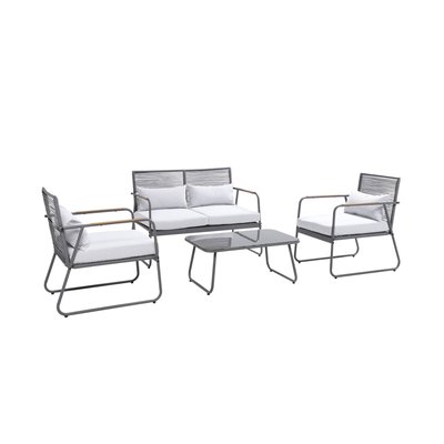 Salon de jardin acier 4 places FOGGIA SWEEEK