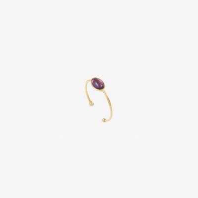 Bague plaquée or - cab ovale CAROLINE NAJMAN