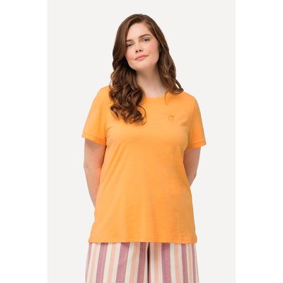 T-shirt à imprimé pêche en coton bio. Col ULLA POPKEN