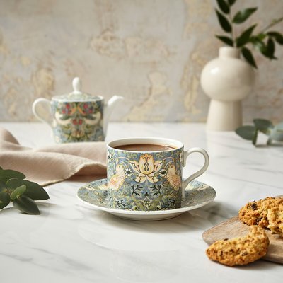 Morris & Co. Strawberry Thief Teacup & Saucer MORRIS & CO.