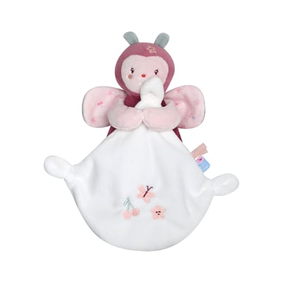 Doudou mouchoir coccinelle savina velours SUCRE D'ORGE