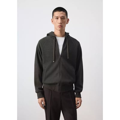 Sweat-shirt zippé à capuche MANGO MAN