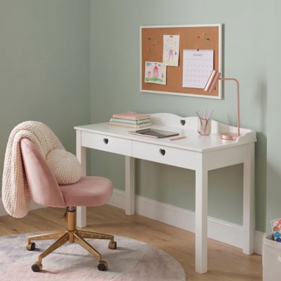 Bureau avec petits cœurs TERRE DE NUIT