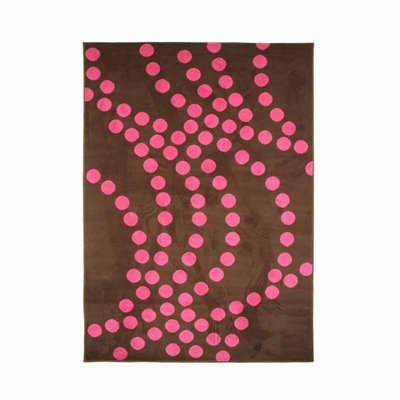 Tapis imprimé pois s chocolat THE DECO FACTORY