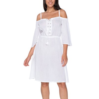 Robe estivale épaules dénudées demi-manches Mia LUNA SPLENDIDA