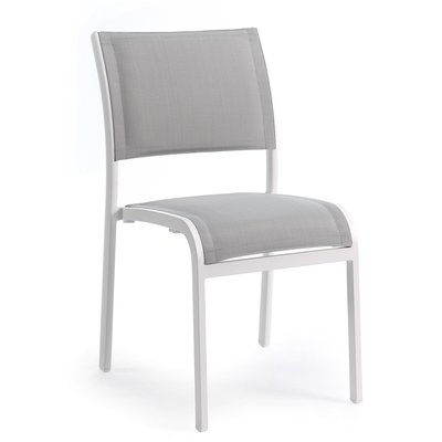 Chaise de jardin Nice blanche et grise GESCOVA