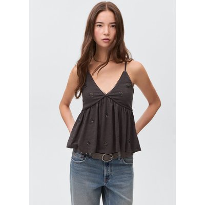 Top brodé sequins MANGO TEEN