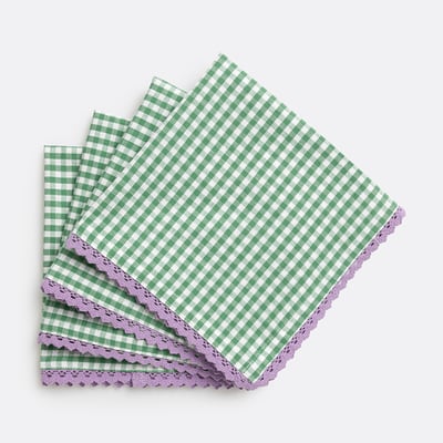 Lot de 4 serviettes de table coton/lin Trattoria LA REDOUTE INTERIEURS