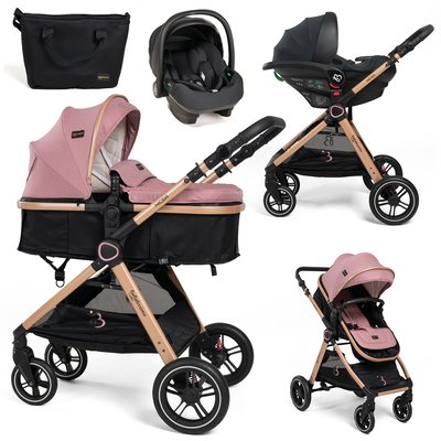 Poussette combinée trio 3 en 1 - siège auto I-size 40-87cm  – nacelle – dès la naissance – jusqu’à 22kg  - Nicea BEBELISSIMO J'AIME