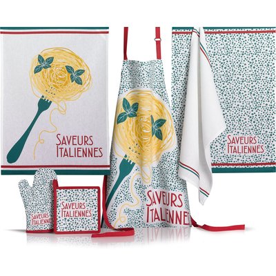 Tablier imprimée coton, Saveurs Italiennes C DESIGN HOME TEXTILE