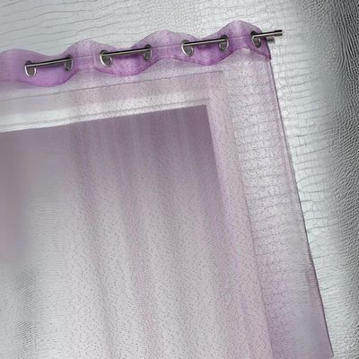 Voilage organza à fines rayures horizontales HOME MAISON